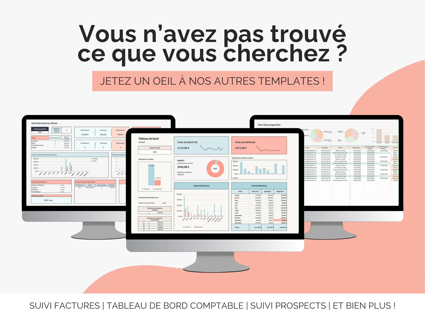 Vous n’avez pas trouvé ce que vous cherchez ? Jetez un oeil à nos autres templates!