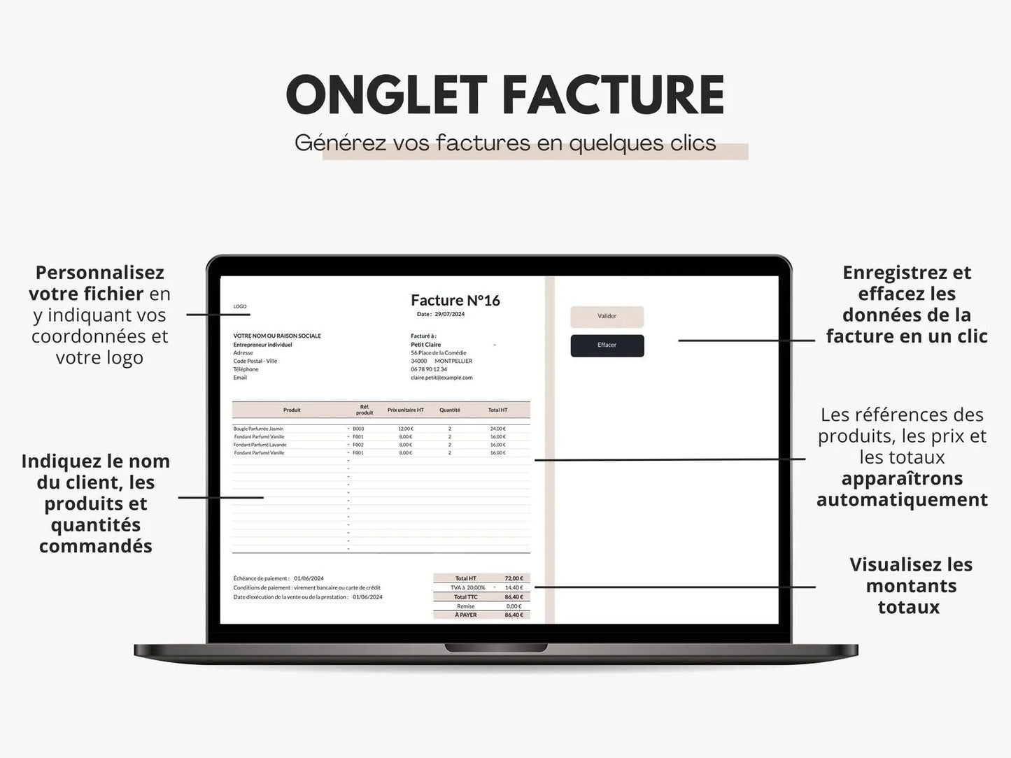 Générez vos factures en quelques clics sur Google sheets et Excel