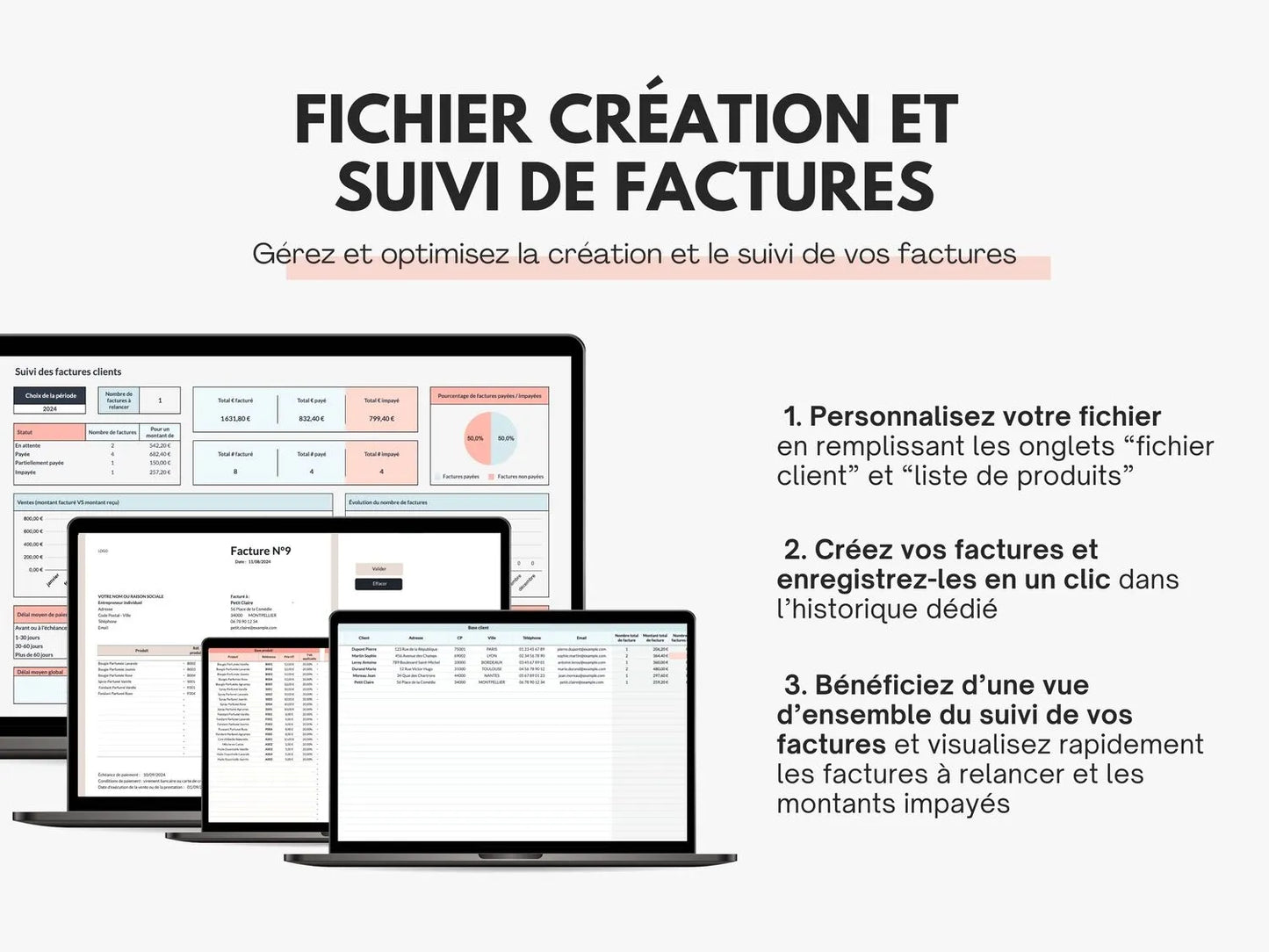 Création et suivi de factures sur Google sheets