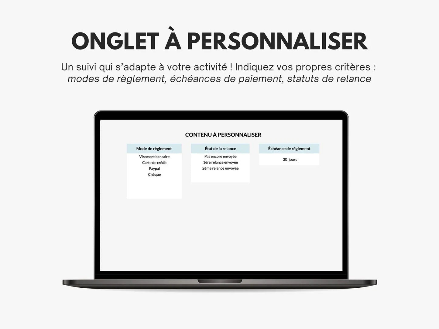Personnalisez votre template