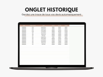 Gardez une trace de tous vos devis automatiquement