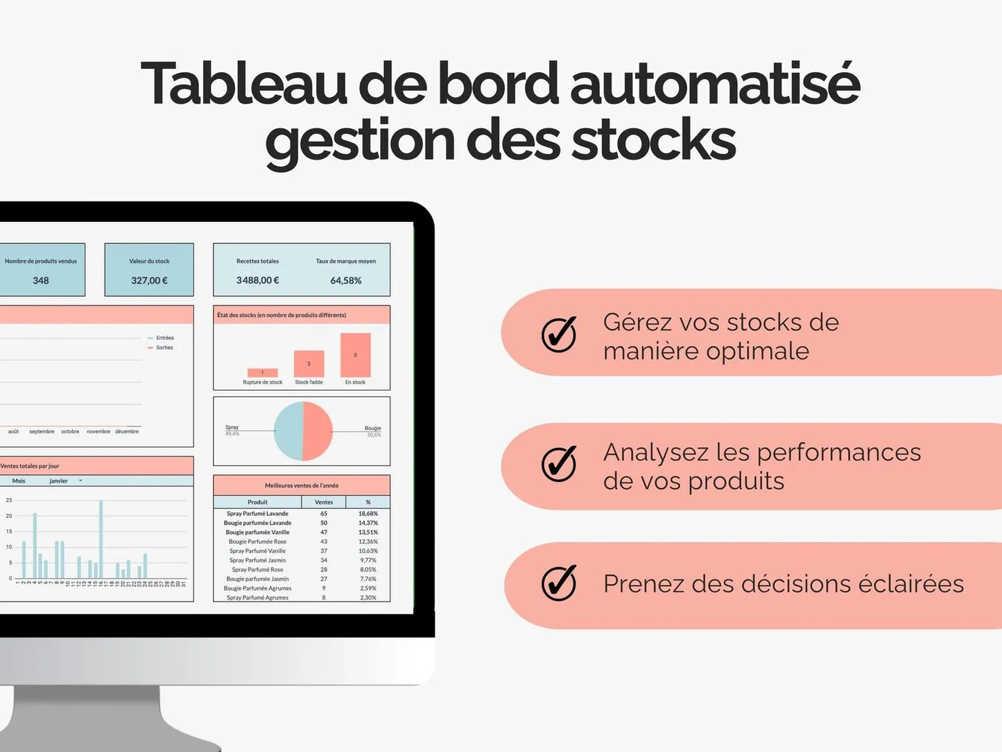 Les avantages du fichier gestion des stocks Excel Google sheets