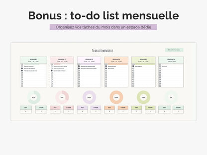 Bonus : to-do list mensuelle : Organisez vos tâches du mois dans un espace dédié