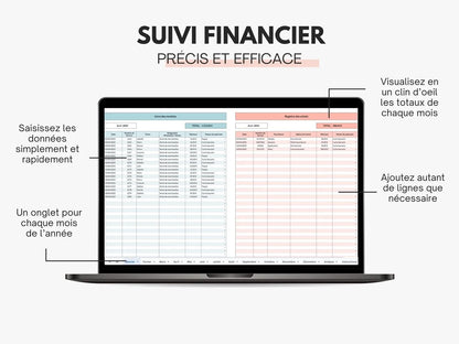 Livre des recettes et registre des achats pour micro entreprise Google sheets