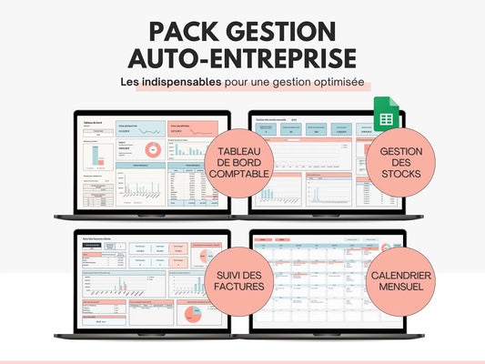 Pack gestion auto-entreprise Google sheets