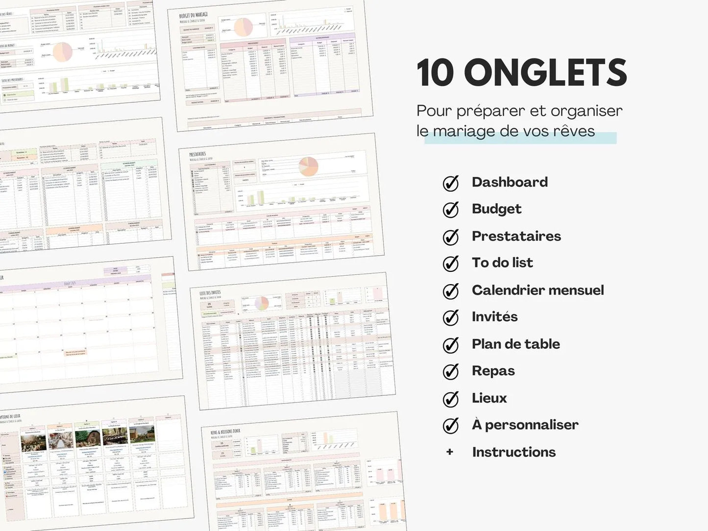 Planning mariage | Budget, tâches, prestataires, invités & plus