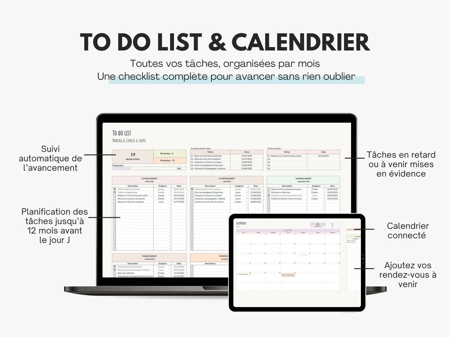 Planning mariage | Budget, tâches, prestataires, invités & plus