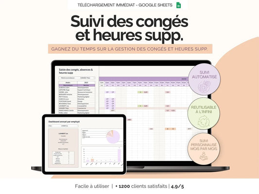 Tableau suivi de congés salariés