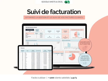 Tableau de bord gestion & suivi des factures