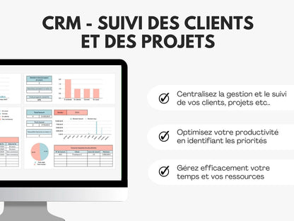 Tableau de bord CRM clients et prospects Google sheets