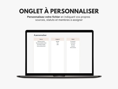 Personnalisez votre tableau de suivi des prospects sur Google sheets