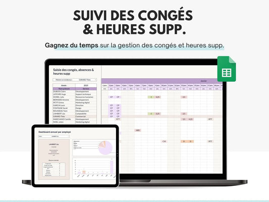 Tableau suivi de congés salariés