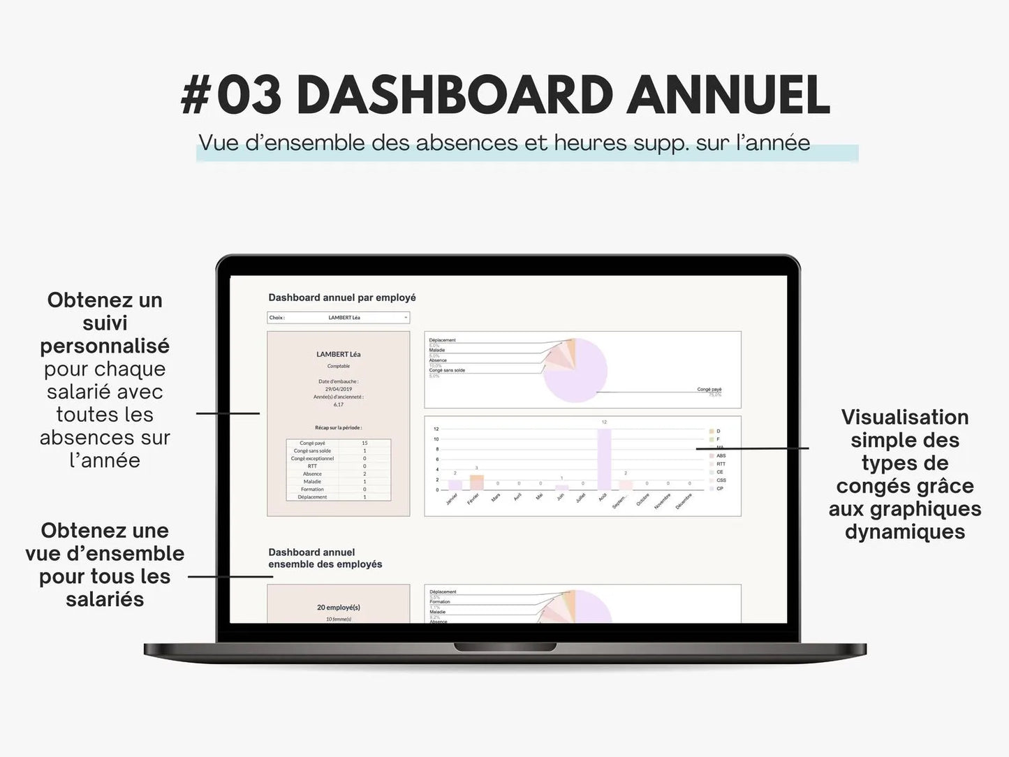 Tableau suivi de congés salariés