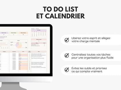 To do list mensuelle Google sheets