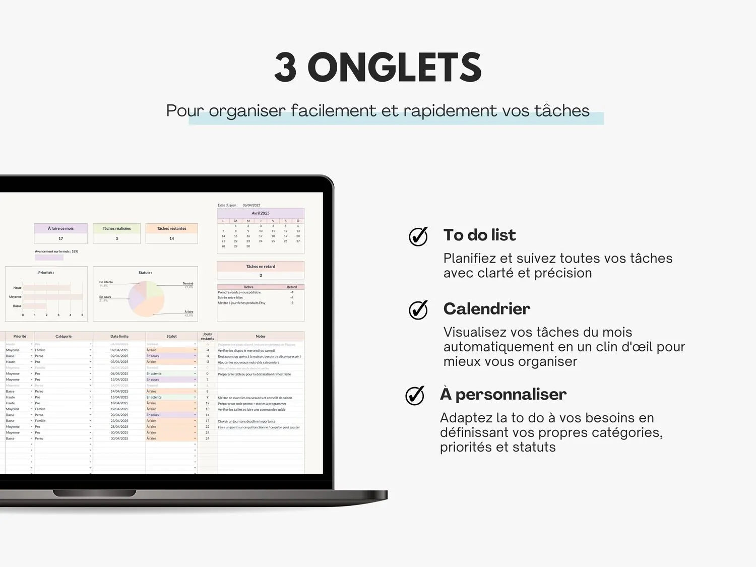 To do list mensuelle Google sheets : organisez facilement vos tâches