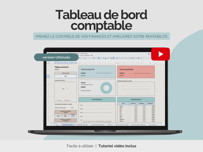 Tableau de bord comptable Ultimate | Suivi des recettes et dépenses