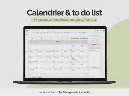 Calendrier mensuel to do list