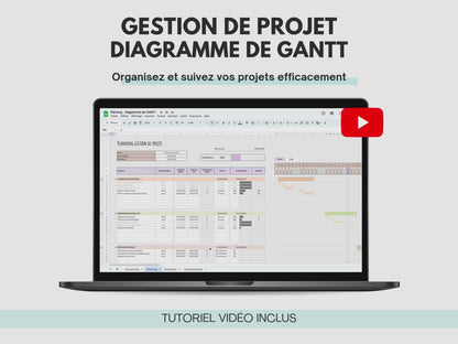 Tableau gestion de projet - diagramme de gantt