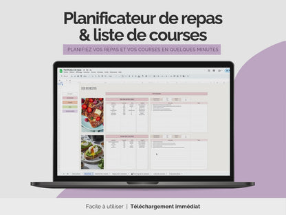Planning repas semaine famille et liste de courses