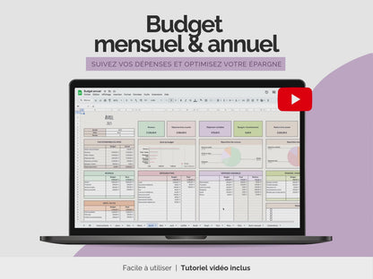 Tableau budget mensuel et annuel | Suivi des finances